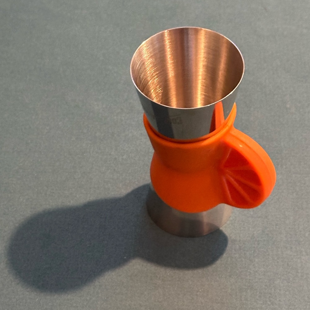 Dual-ended stainless steel shot bar glass measure, La Grande Orange